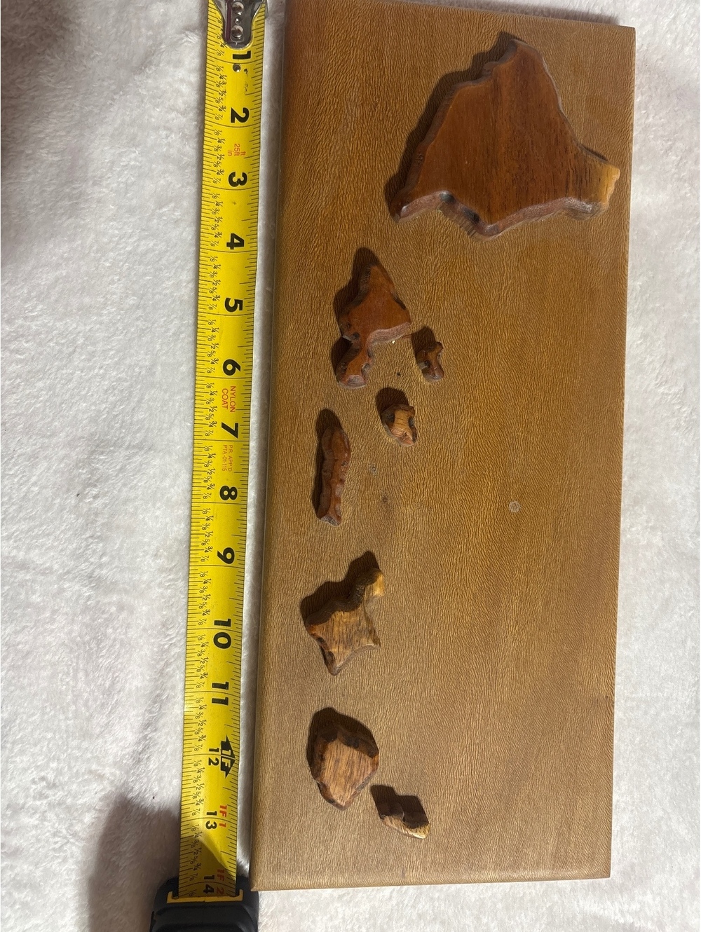 Handmade Wooden Hawaiian Islands Wall Art Map